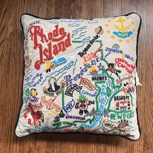 Catstudio Rhode Island Hand Embroidered Pillow Airbnb